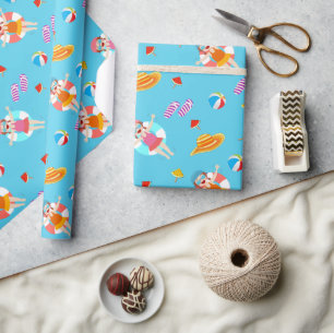 Summer Pool Beach Life Wrapping Paper