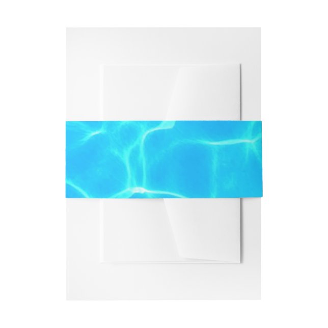 Summer Pool Birthday Party Invitation Belly Band (Front Example)