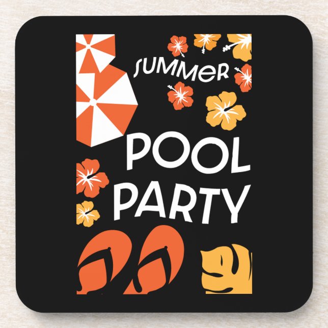 Summer Pool Parties   Coaster (Front)