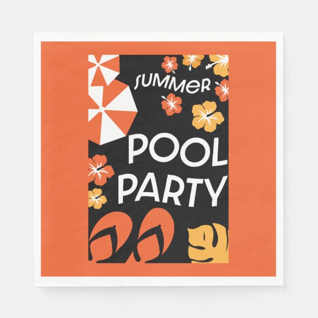 Summer Pool Parties   Napkin (Front)