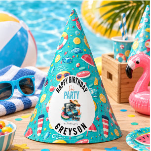 Summer Pool Party 2nd birthday Hat