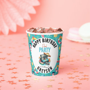 Summer Pool Party 2nd birthday Paper Cups