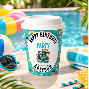 Summer Pool Party 2nd birthday Paper Cups