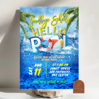 Summer Pool Party Birthday Invitation
