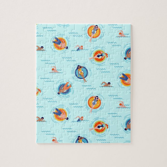 Summer pool party fun in the sun jigsaw puzzle (Vertical)