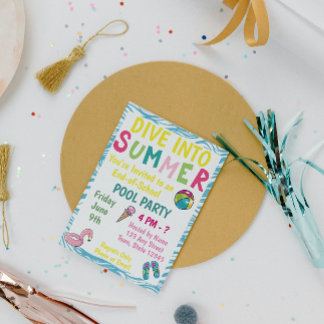 Summer Pool Party Invitation