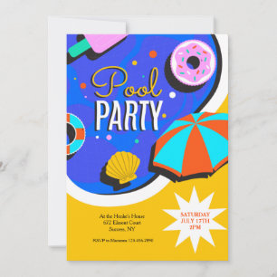 Summer Pool Party Invitation