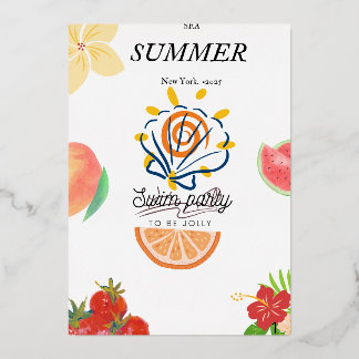 Summer pool party invitation.