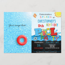 SUMMER POOL PARTY INVITATION | POOL BIRTHDAY PARTY