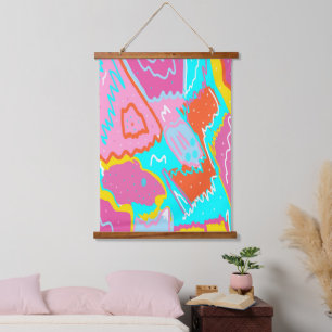 Summer Poolside Vibes Abstract Art Hanging Tapestry