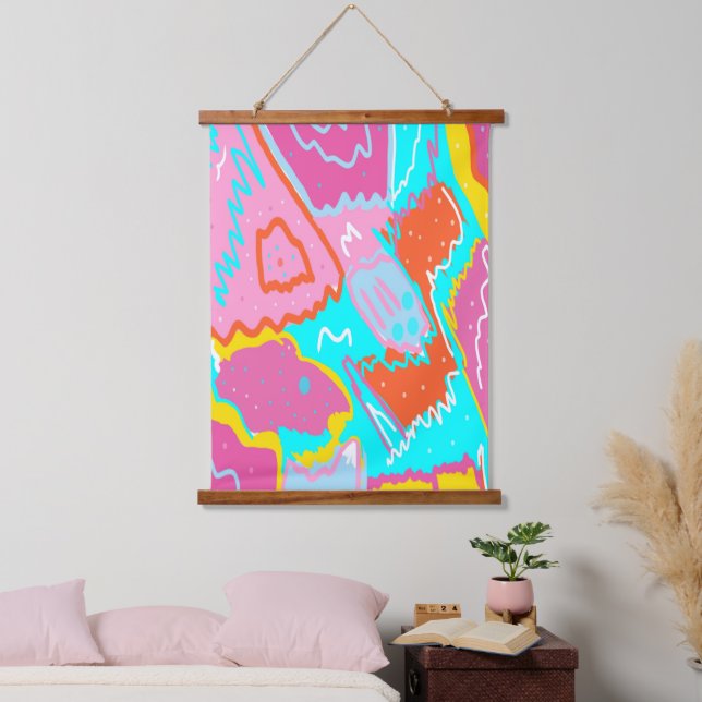 Summer Poolside Vibes Abstract Art Hanging Tapestry (Bedroom)