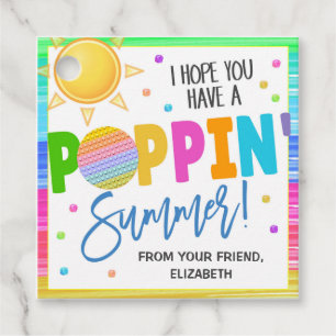 Summer Pop It Gift Tags
