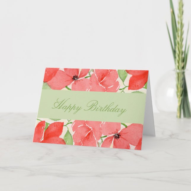 Summer Poppies Note Card (Front)