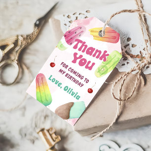 Summer Popsicle Birthday Thank You Gift Tags