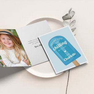 Summer Popsicle Kids Birthday Party Thank You Card