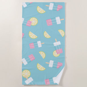 Summer Popsicle Lemon Beach Towel