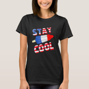 Summer Popsicle Stay Cool 4th Of July Bomb Retro 8 T-Shirt