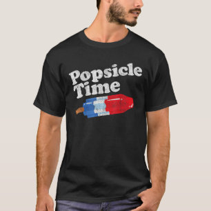 Summer Popsicle Time Funny Bomb Retro 80s Pop Vaca T-Shirt