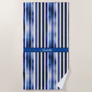 Summer Popular Navy Blue Boat Stripes Collection Beach Towel