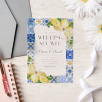 Summer Positano Blue Tiles Lemons Wedding Shower