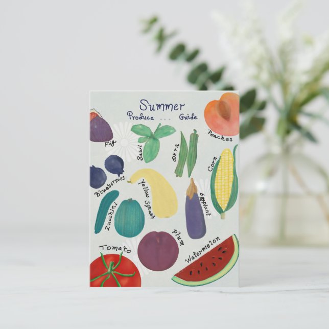 Summer Produce Guide Postcard (Standing Front)