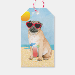 Summer Pug Gift Tags