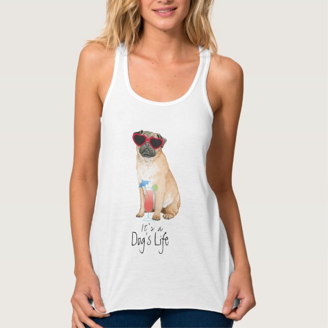 Summer Pug Tank Top (Front)