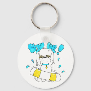 Summer Puppy Key Ring