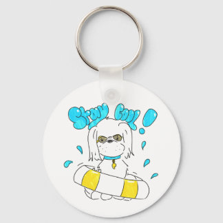 Summer Puppy Key Ring