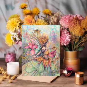 Summer Queen Fairy Artwork Blank Inside Card