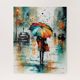 Summer Rain In The City 2 Jigsaw Puzzle
