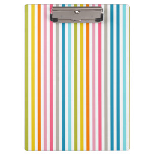 Summer Rainbow Stripes Clipboard