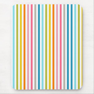 Summer Rainbow Stripes Mouse Pad