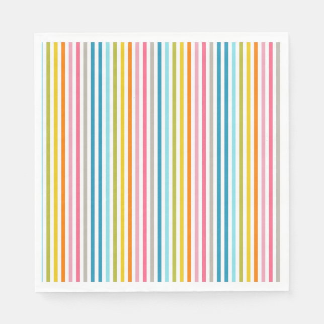 Summer Rainbow Stripes Napkin (Front)