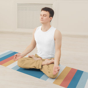 Summer Rainbow Stripes Yoga Mat
