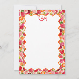 Summer Raspberry Watercolor Coquette Invitation