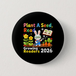 Summer Reading 2026 Plant A Seed Read Growing 6 Cm Round Badge
