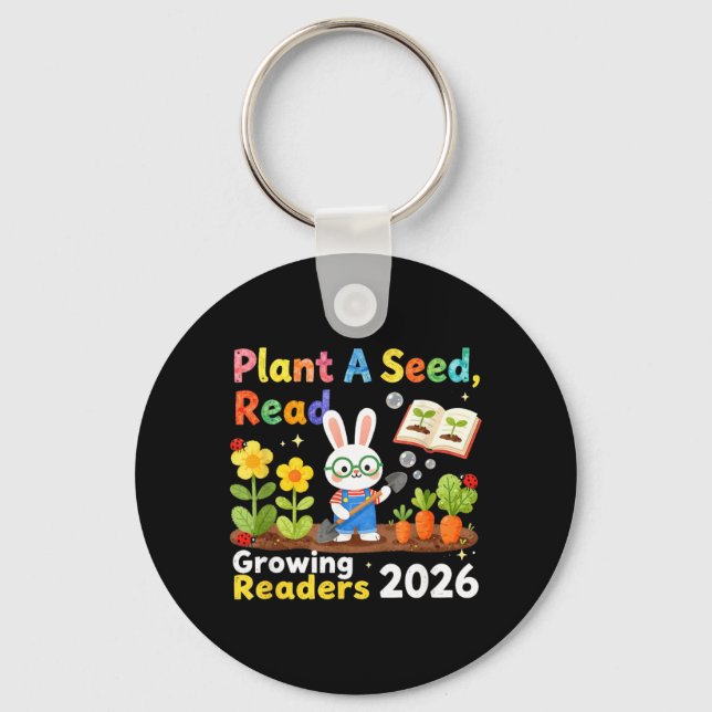 Summer Reading 2026 Plant A Seed Read Growing Key Ring (Front)
