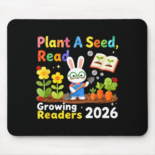 Summer Reading 2026 Plant A Seed Read Growing Mouse Pad (Front)
