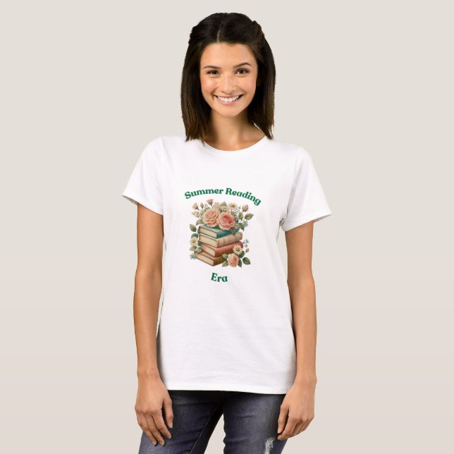 Summer Reading Era Book Lovers Floral Tee (Front Full)