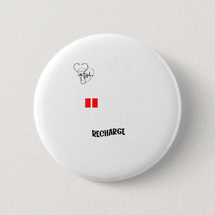 Summer Recharge Required Funny School Nurse Summer 6 Cm Round Badge