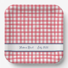 Summer Red Gingham, Chequered July 4th