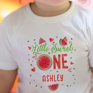Summer Red one in a melon, girl 1st birthday Baby T-Shirt