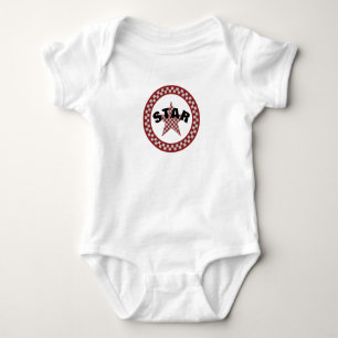 Summer Red Plaid Star Baby Bodysuit