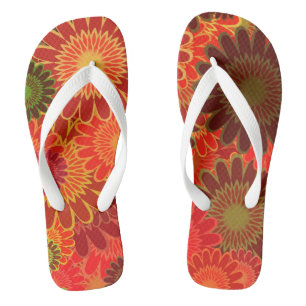 Summer Red Sunflowers Jandals