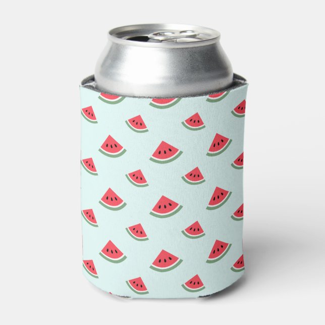 Summer red Watermelon slices pattern Can Cooler (Can Front)