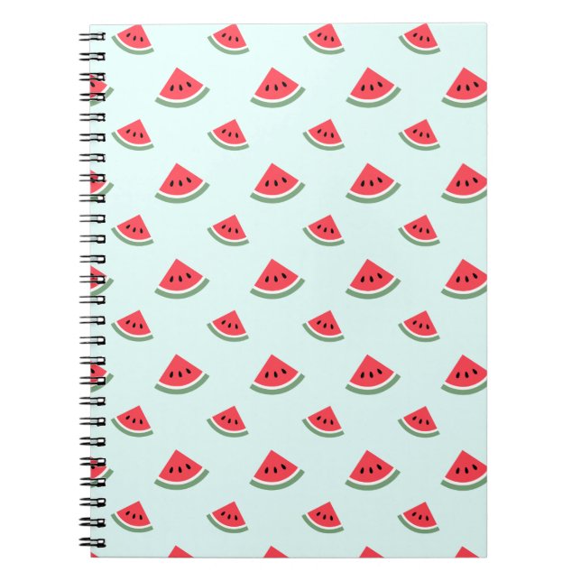 Summer red Watermelon slices pattern Notebook (Front)
