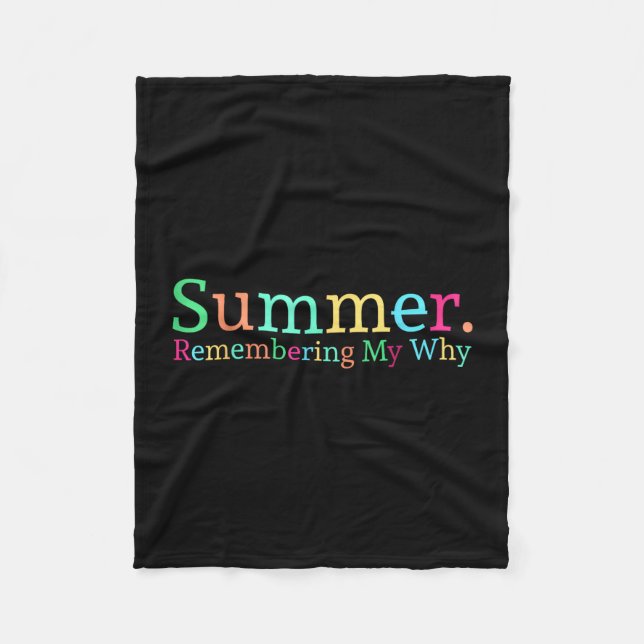 Summer remembering my why  fleece blanket (Front)