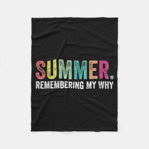 Summer Remembering My Why Image Fleece Blanket