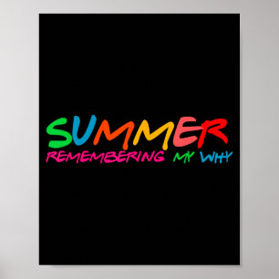 Summer remembering why retro teacher vacation poster